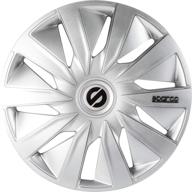 🔲 sparco spc1490sv lazio silver wheel covers - set of 4, 14-inch logo
