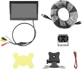 img 1 attached to HD камера заднего вида Intraphex с 7-дюймовым цифровым монитором: водонепроницаемая, ночное видение и широкий угол обзора - идеально подходит для автомобилей RV, домов на колесах, автобусов, грузовиков и фургонов.