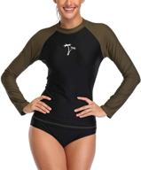 haimao long sleeve rashguard swimwear blue navy women's clothing for swimsuits & cover ups logo