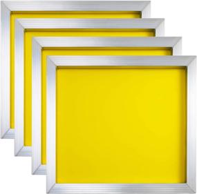 img 2 attached to 🖼️ Premium Quality VEVOR Silk Screen Frame: Set of 4 Aluminum Frames, 20x20 Inch with 355 Count Mesh for Exceptional Silk Screen Printing