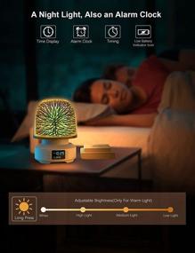 img 1 attached to ✨ Bluetooth Speaker Night Light - 360° Rotary Table Lamp for Bedroom, Dimmable Bedside Lamps with 7 Color Changing Options, Perfect Nightlight for Kids, Girls, and Boys. Ideal Gift Ideas for Baby Nurseries, Christmas, and Teens.