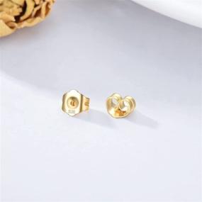 img 3 attached to Hypoallergenic Soft Silicone Earring Backings – Secure Safety Replacements 👂 for 14K 18K Gold Stud Earrings (1 pair or 2 pair)