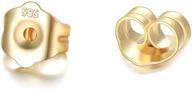 hypoallergenic soft silicone earring backings – secure safety replacements 👂 for 14k 18k gold stud earrings (1 pair or 2 pair) logo