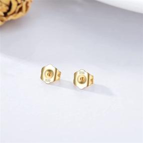 img 1 attached to Hypoallergenic Soft Silicone Earring Backings – Secure Safety Replacements 👂 for 14K 18K Gold Stud Earrings (1 pair or 2 pair)