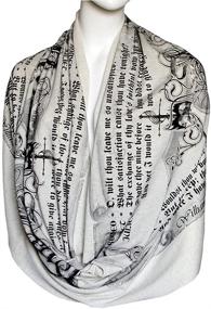 img 2 attached to 📚 Stylish Romeo and Juliet Book Scarf - Literary-themed Fashion Accessory in Oatmeal, One Size