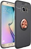 📱 heavy duty armor galaxy a12 case with ring holder, kickstand, magnetic base, dual layer car mount, rotatable dual layer protective slim shell and silicone bumper for galaxy a12 (5, galaxy a12) logo