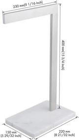 img 2 attached to 🔲 Stainless Steel Hand Towel Rack with Marble Base - L-Shaped Hand Towel Holder Stand for Bathroom Vanity Countertop - Brushed Finish by KES, BTH220A-2