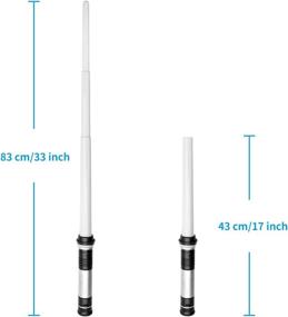 img 3 attached to 🌌 OPASDH Laser Sword Light Up Saber - Telescopic Extendable and Collapsible, Dual Saber with 7 LED Colors and Sound Effects - Motion Sensitive - Perfect Stocking Idea and Xmas Gift for Galaxy War Fighters - Pack of 2