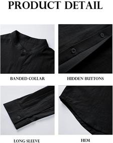 img 1 attached to Button Shirts Sleeve Casual Blouse Men's Clothing for Shirts