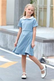 img 1 attached to 👗 GORLYA Sleeve Vintage Pockets GOR1006 Girls' Clothing for Dresses: Timeless Style and Practicality Combined