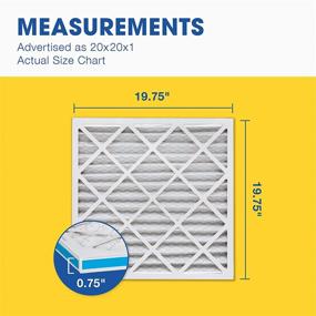 img 3 attached to 🌬️ Aerostar 20x20x1 MERV 13 Pleated Air Filter - 6 Pack for AC Furnace - High Efficiency - Actual Size: 19 3/4" x 19 3/4" x 3/4