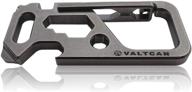 valtcan titanium carabiner multi tool key chain holder with glossy stonewash finish логотип