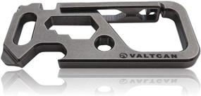 img 4 attached to Valtcan Titanium Carabiner Multi Tool Key Chain Holder with Glossy Stonewash Finish