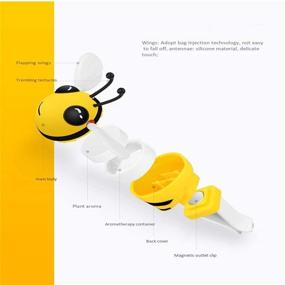 img 3 attached to Little Bee Car Air Vent Clip Charm: 3 Kinds of Cute Car Air Freshener & Adorable AC Vent Decorations (Yellow)