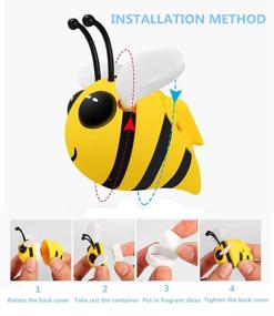 img 2 attached to Little Bee Car Air Vent Clip Charm: 3 Kinds of Cute Car Air Freshener & Adorable AC Vent Decorations (Yellow)