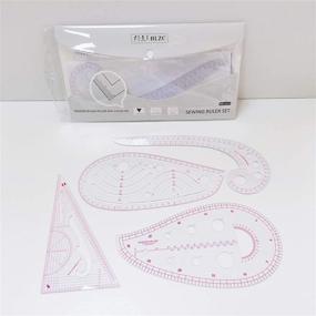 img 3 attached to 📏 4-Piece HLZC Fashion Clear Metric Sewing Ruler Set, French Curve Pattern Making Ruler Kit for Beginners Tailors Designers