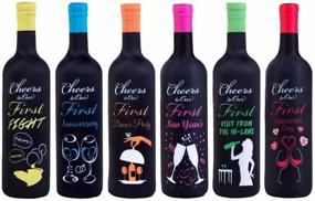 img 2 attached to 🍾 Cheers to Milestone Marriages: Original First Year Wine Bottle Covers - Ideal Bridal Gift - 6 Pack