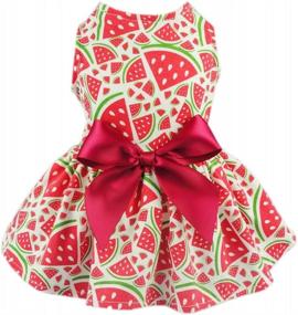 img 4 attached to 🍉 Stylish and Vibrant: Fitwarm Sweetie Watermelon Red Pet Sundress Shirt for Dogs