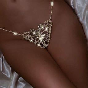 img 4 attached to Dresbe Rhinestones Panties Butterfly Accessories