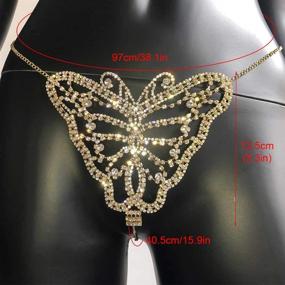 img 2 attached to Dresbe Rhinestones Panties Butterfly Accessories