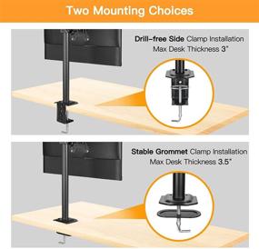 img 1 attached to 🖥️ ErGear EGCM12: Height/Angle Adjustable Monitor Mount for 13-32'' Screens, Holds up to 17.6lbs - Black