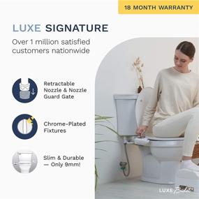 img 2 attached to 🚽 LUXE Bidet Neo 110 - Freshwater Non-Electric Mechanical Bidet Attachment for Toilet Seat (White, 17 x 10 x 3 Inches)