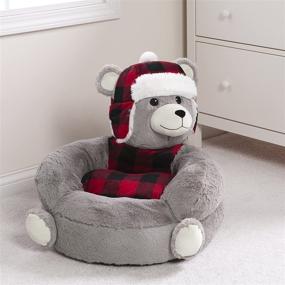 img 2 attached to Trend Lab Kids Plush Character Chair: Buffalo Check Bear - A Cozy and Delightful Addition for Little Ones!