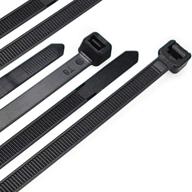 🔗 heavy duty 26 inch cable zip ties - 200 lbs tensile strength, 50 pieces, long durable nylon black tie wraps for indoor and outdoor use, uv resistant - high quality cable ties logo