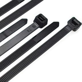 img 4 attached to 🔗 Heavy Duty 26 Inch Cable Zip Ties - 200 lbs Tensile Strength, 50 Pieces, Long Durable Nylon Black Tie Wraps for Indoor and Outdoor Use, UV Resistant - High Quality Cable Ties