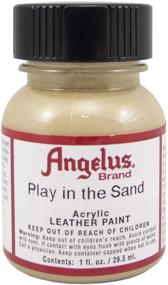 img 1 attached to Angelus Acrylic Leather Paint 1 Oz Play in the Sand - Vibrant Color for Leather Crafts