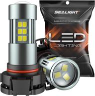 sealight 5202 led fog lights bulbs: high-performance 6000k xenon white, 27 smd chips drl bulbs, 5202 5201 ps19w ps24w led fog light - pack of 2 logo