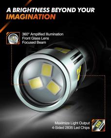 img 2 attached to SEALIGHT 5202 LED Fog Lights Bulbs: High-Performance 6000K Xenon White, 27 SMD Chips DRL Bulbs, 5202 5201 PS19W PS24W LED Fog Light - Pack of 2