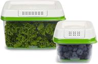 🥦 rubbermaid freshworks produce saver food storage containers set, 4-piece set with 2 containers and 2 lids логотип