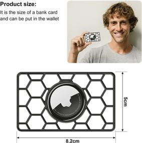 img 2 attached to 💳 Держатель кошелька Airtag - Кошелек DLENP Air tag для кредитных карт и аксессуаров для кошелька Apple Airtag