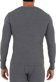 img 3 attached to 🍎 Fruit of the Loom Men's Eco-Friendly Waffle Thermal Underwear Henley Top (1 and 2 Packs)