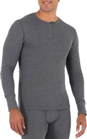 img 2 attached to 🍎 Fruit of the Loom Men's Eco-Friendly Waffle Thermal Underwear Henley Top (1 and 2 Packs)