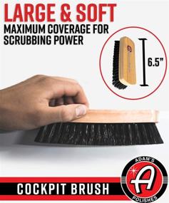 img 3 attached to Adam's Cockpit Detailing Brush - Car Cleaning Brush for Interior Leather, Carpet, Upholstery, Fabric, Shoes, Sofas, Showers, Bathrooms, Pets - Car Wash Kit and Cleaning Supplies