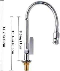 img 3 attached to 💧 Inchant Single Lever Flexible Pull Out Kitchen Water Tap Sink Faucet Single-Tube Cold Water Basin Taps Vanity Vessel Faucets Deck Mount Chrome Finish" - Optimized: "Inchant Single Lever Flexible Pull Out Chrome Kitchen Faucet, Cold Water Basin Tap, Vanity Vessel Sink Faucet, Deck Mount - Single-Tube, High-Quality Finish