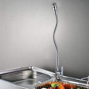 img 2 attached to 💧 Inchant Single Lever Flexible Pull Out Kitchen Water Tap Sink Faucet Single-Tube Cold Water Basin Taps Vanity Vessel Faucets Deck Mount Chrome Finish" - Optimized: "Inchant Single Lever Flexible Pull Out Chrome Kitchen Faucet, Cold Water Basin Tap, Vanity Vessel Sink Faucet, Deck Mount - Single-Tube, High-Quality Finish