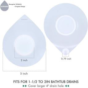 img 3 attached to ✨ Wimaha Bathtub Stopper: Clear Water-Drop Design for Universal Drain Cover in Bath, Kitchen, Laundry (1-1/2-4in)