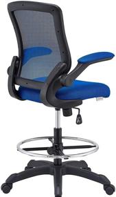 img 1 attached to Modway Veer Drafting Chair Blue