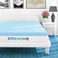 🛏️ grehome 3 inch gel infused memory foam mattress topper for full bed - enhance comfort and support логотип