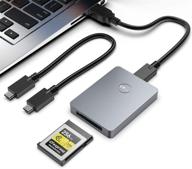 rocketek cfexpress card reader: portable aluminum type-b reader supporting usb3.1 gen2 (10gbps), thunderbolt 3 connection; compatible with windows/mac os/linux logo
