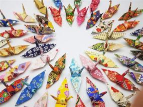 img 2 attached to 📜 100 Origami Paper Crane Washi Paper - Beautiful Japanese Print Chiyogami Paper Art - Mixed Patterns - 3x3 inch Size - Perfect Ornament Decoration