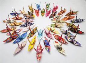 img 1 attached to 📜 100 Origami Paper Crane Washi Paper - Beautiful Japanese Print Chiyogami Paper Art - Mixed Patterns - 3x3 inch Size - Perfect Ornament Decoration