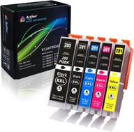 🖨️ arthur imaging canon compatible ink cartridges 280 and 281 - replacements for pgi-280xxl cli-281xxl, pgi 280 xxl cli 281 xxl - fits pixma tr7520 tr8520 ts6120 ts6220 ts8220 ts9120 ts9520 ts9521c printers - 5 pack logo