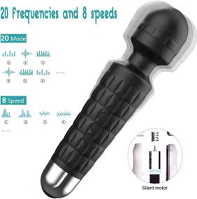 img 2 attached to Premium Memory Wand Massager - Mini Cordless Handheld Power Massaging Wand with 8 Speeds 20 Patterns & One-Click Recovery - Rechargeable for Neck Back Stress Relief and Muscle Relaxation