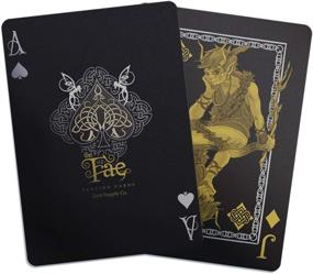 img 4 attached to 🃏 Enchant your game nights with Creatures of The FAE Playing Cards - Black, Gold & Silver Edition from Gent Supply