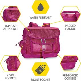 img 2 attached to 🎒 Bixbee Sparkalicious Glitter Backpack Raspberry: Shimmer in Style!