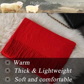 img 1 attached to Unisex Winter Cashmere Scarf - Ideal Men's Christmas Accessories